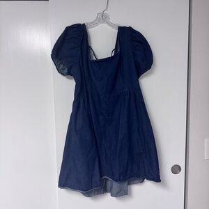 Elegant Navy Blue Women's Dress